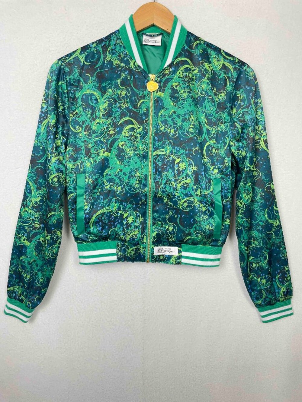 Perrier-Jouet Champagne Floral Bomber Jacket Womens Size XS